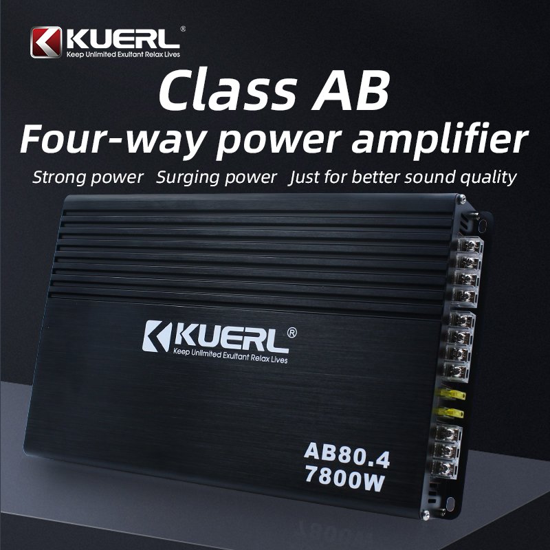 Car Audio Power Amplifier 4 Channel Car Amplifier Music Powerful High Power 12V Car Amplifier