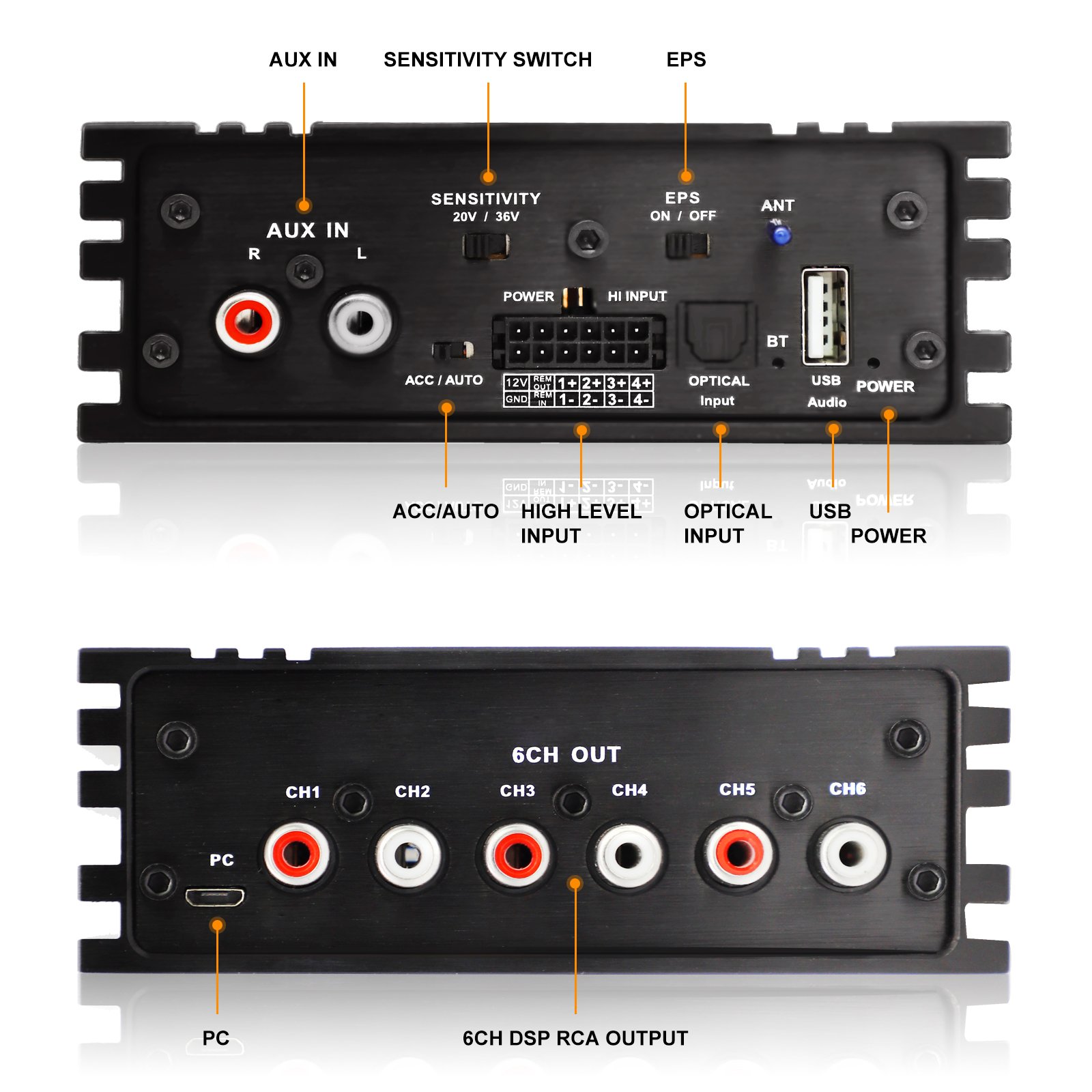 AudioWinner High Quality Built in Dsp Car Audio Car Processor with Android Ios Dsp