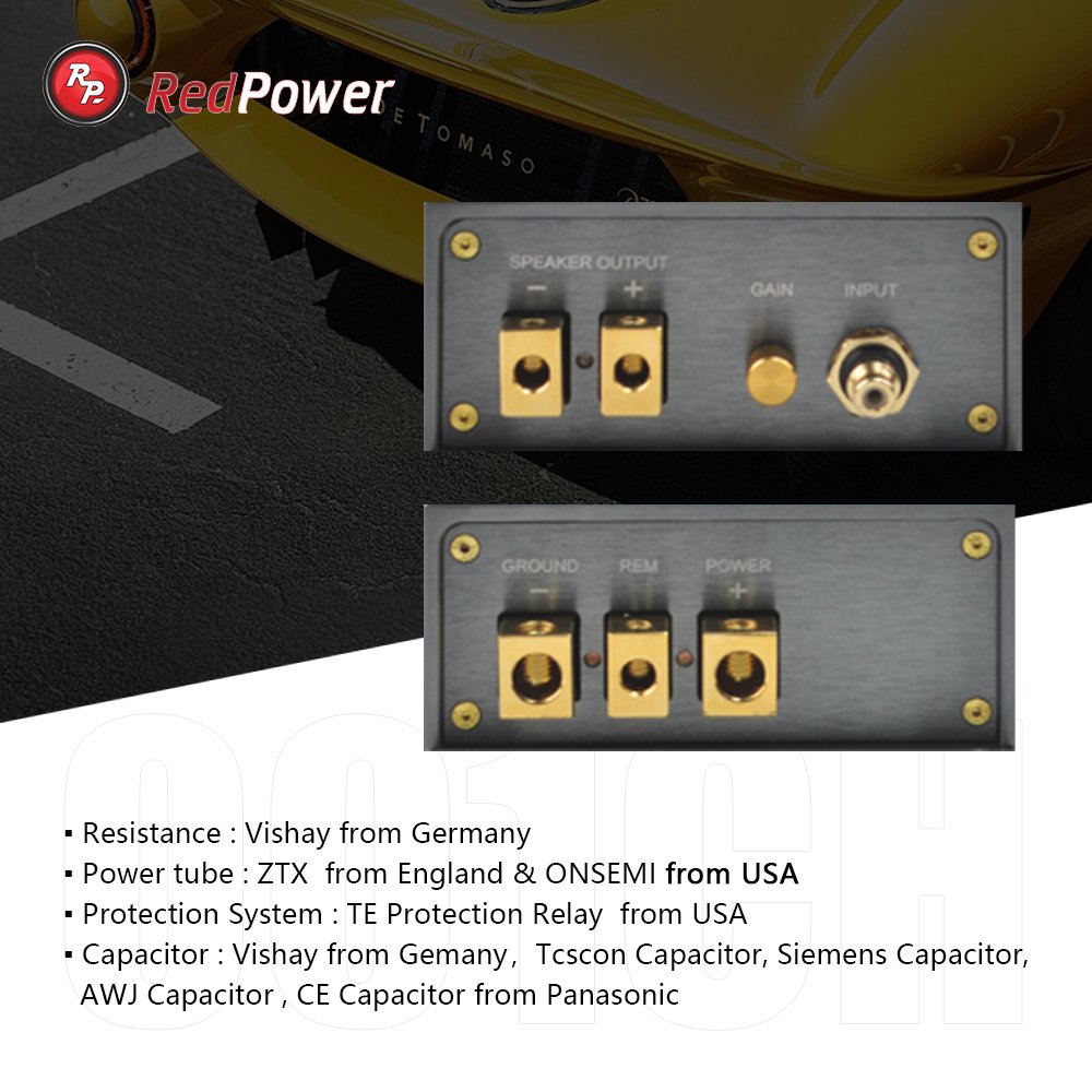Redpower 1CH High Power Car Amplifier for Cars Auto Audio Upgrading