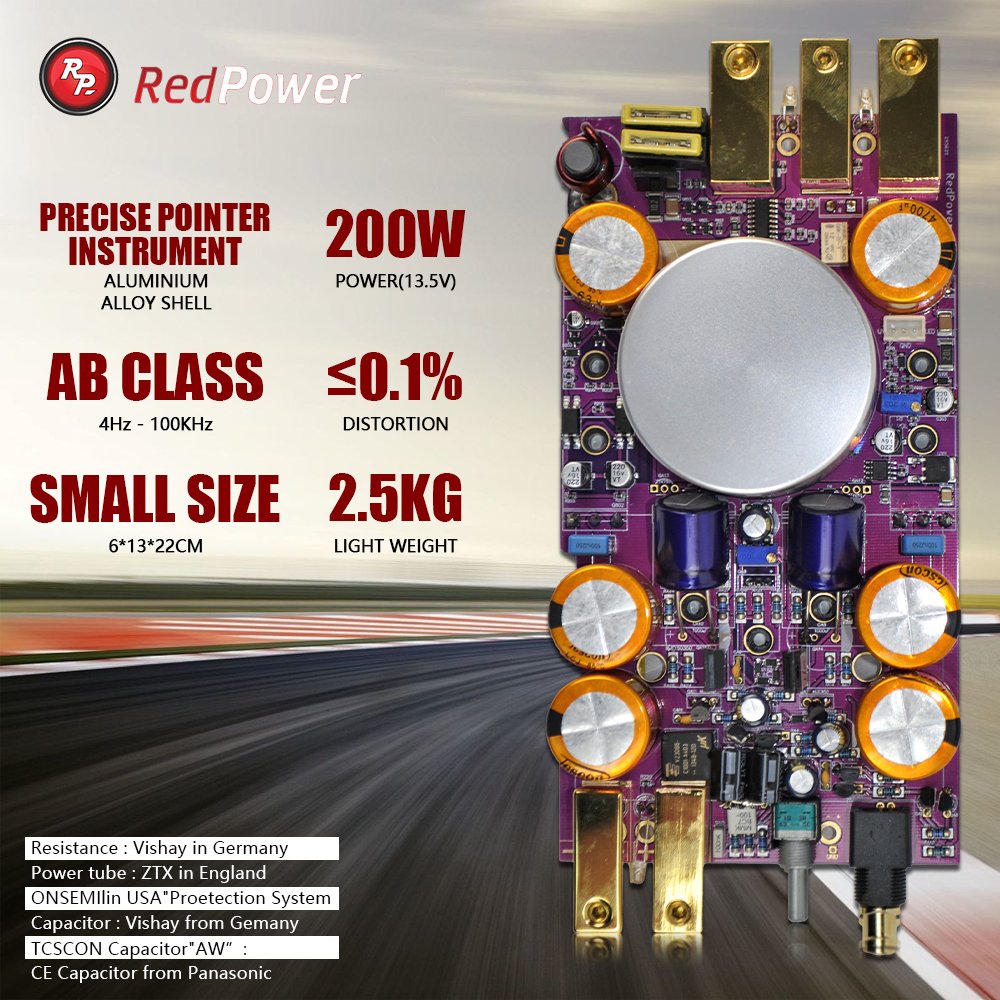 Redpower 1CH High Power Car Amplifier for Cars Auto Audio Upgrading