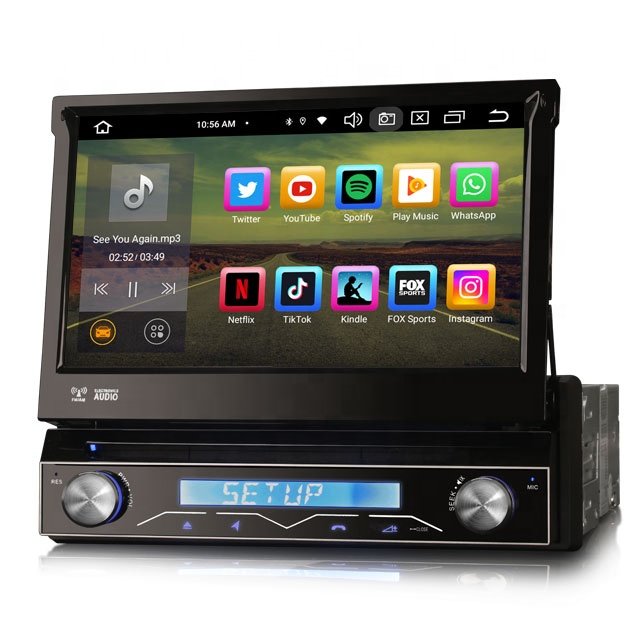 Erisin ES8588U 7 Inch Universal 1 Din Android 12.0 Wireless BT5.0 CarPlay 4G TPMS DAB DSP Car Multimedia 1 Din