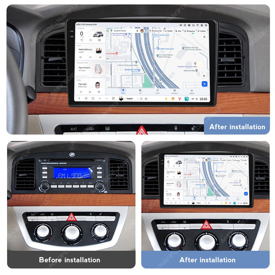 Mekede DUDUAUTO 12+512G Android Car Stereo With Automatic Rotating Screen for Lifan 620 2008-2013 Support Double Cooling Fan