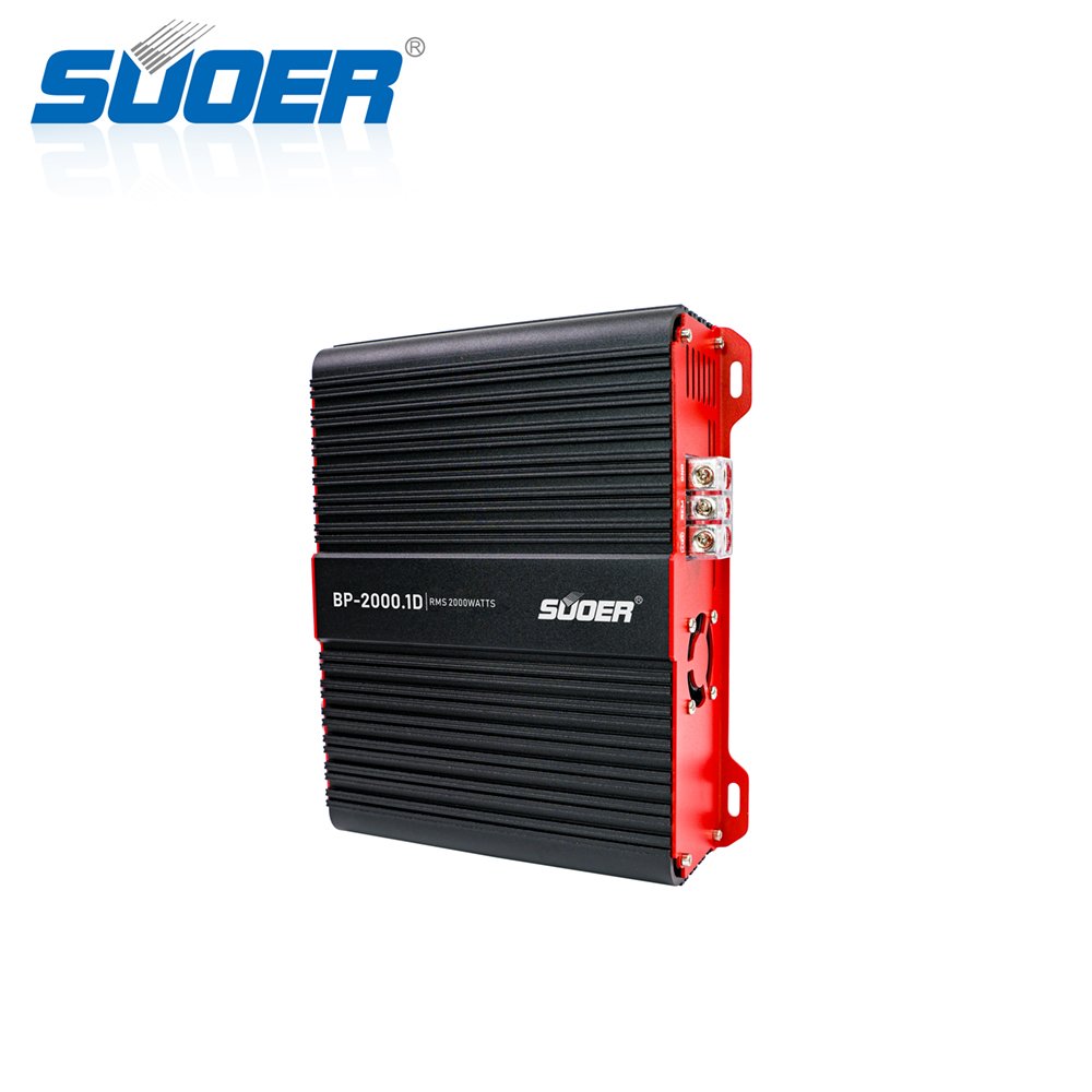 Suoer BP-2000 Monoblock Class D Car Amplifier 12V Auto RMS Power Car Amp Rms Power 2000 Watts