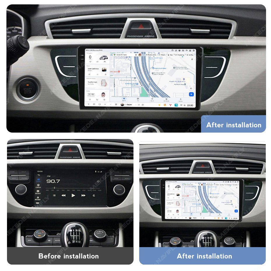 Mekede DUDUAUTO Vertical Touch Screen Radio Dvd Player Car Stereo for Geely Atlas 2016-2020 Support Wired Wireless Car Play