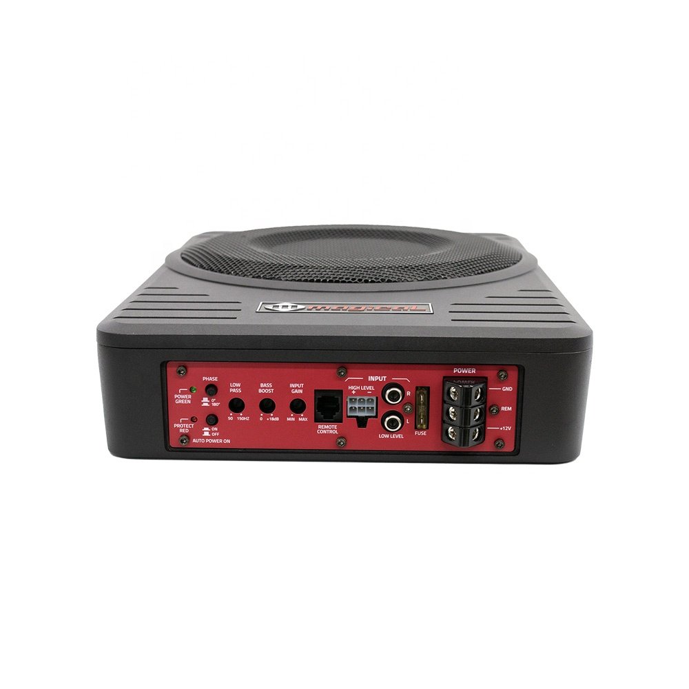 Manufacturer New Active 10 Inch Car Subwoofer Woofer with Amplifier Speakers Underseat Subwoofer Car with Amplifier Rms 1000w