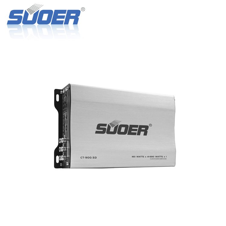 Suoer CT-900.5D-U Car Power Amplifier Subwoofer 5-Channel Ultra High Range Class D Car Amp with Crossovers
