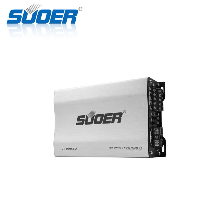 Suoer CT-900.5D-U Car Power Amplifier Subwoofer 5-Channel Ultra High Range Class D Car Amp with Crossovers