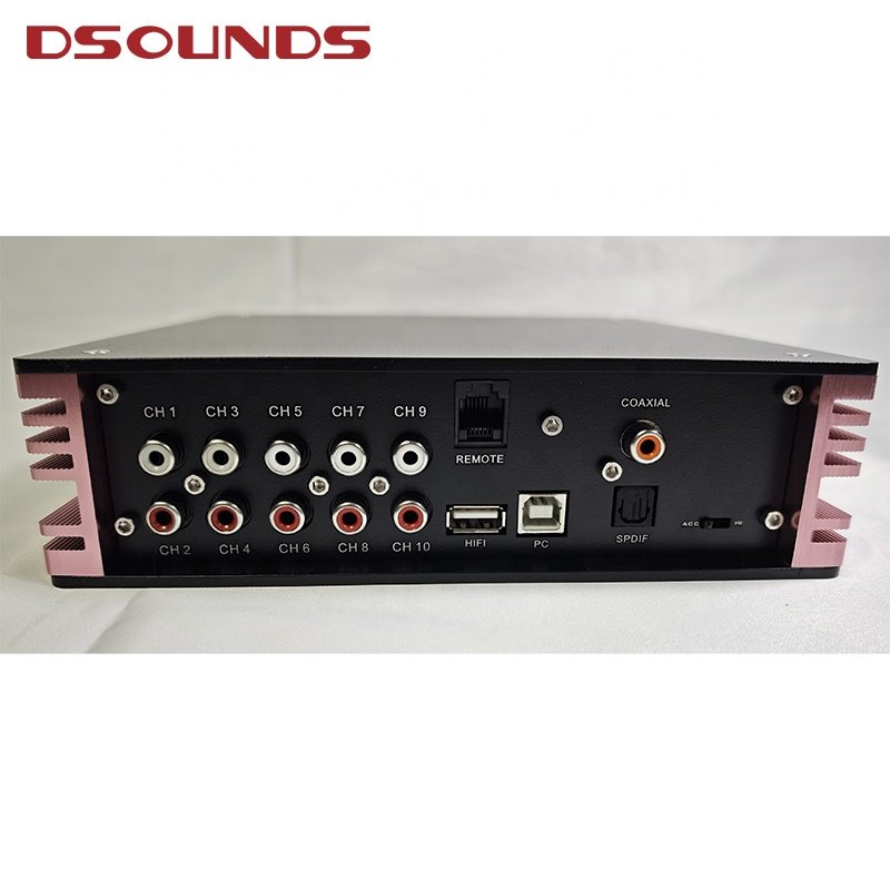 Car Amplifier with Remote Car Stereo 8 in 10 Out DSP Amplifier for Car Audio