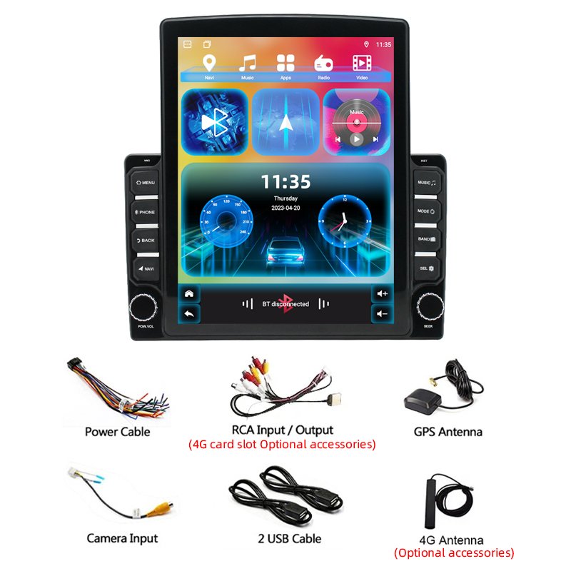 HENGMALL 9.7 Inch Vertical Touch Screen Car Stereo Universal Android Autoradio GPS Navigation 2din Android Car Radio