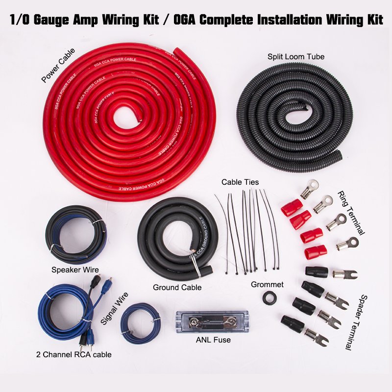 JLD audio custom made speaker accessories anl fuse car audio wiring kit for sound system