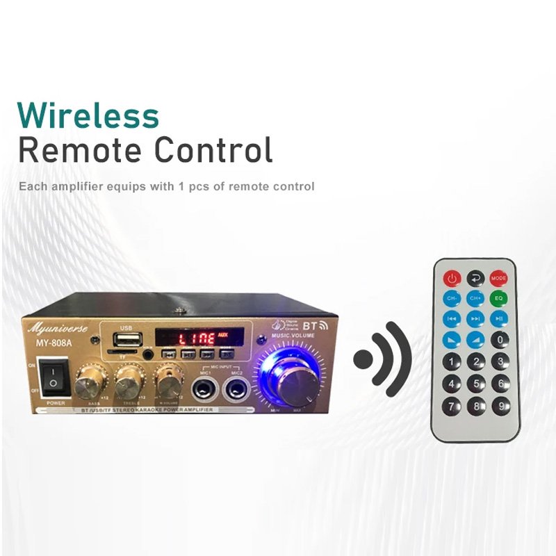 OEM Power Amplifier Desktop 6 in 1 Microphone Stereo Surround Sound Home Power Audio Amplifier