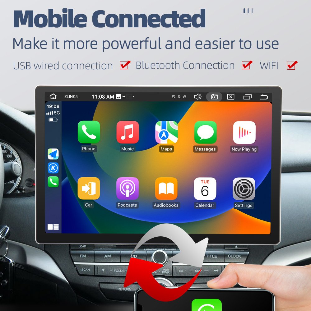 Universal Auto Android Car Radio 13.3" Qled Multimedia Palyer Touch Screen Smart Car Stereo 360 Camera 2din Car Android Radio