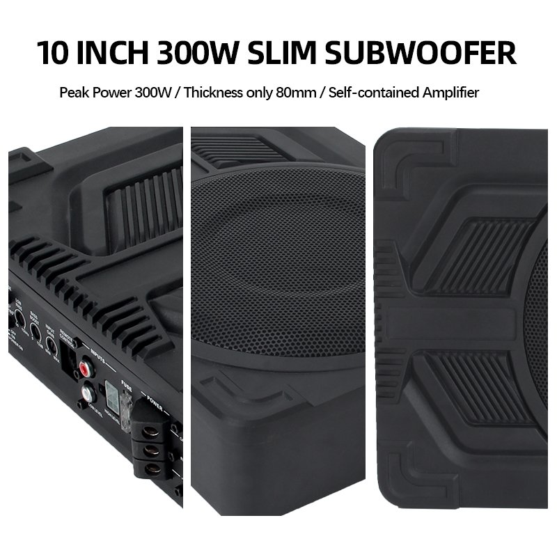 10"Active Car Under Seat Sub Woofer Bass Speaker Powered Amplifier 400W Subwoofer