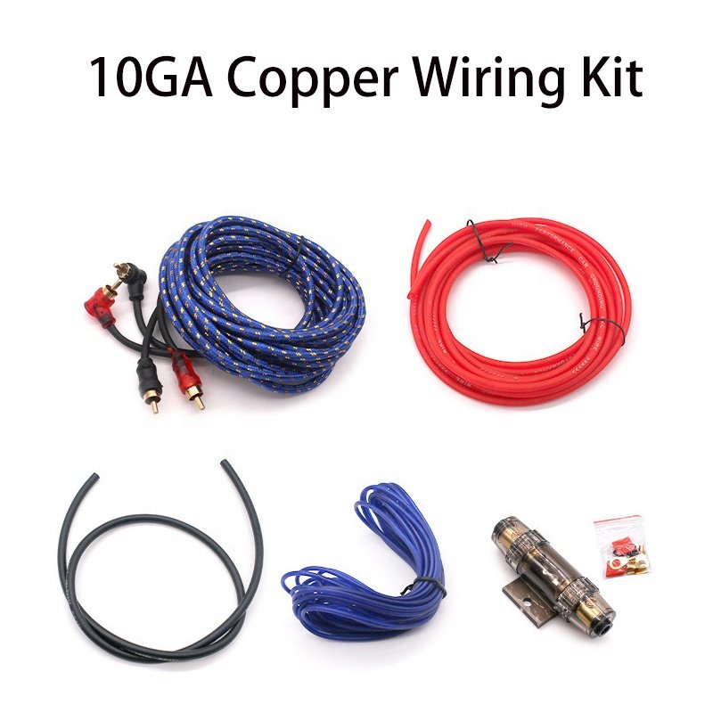 Hot product car audio amplifier installation kit power cable 10 gauge copper car subwoofer cable set