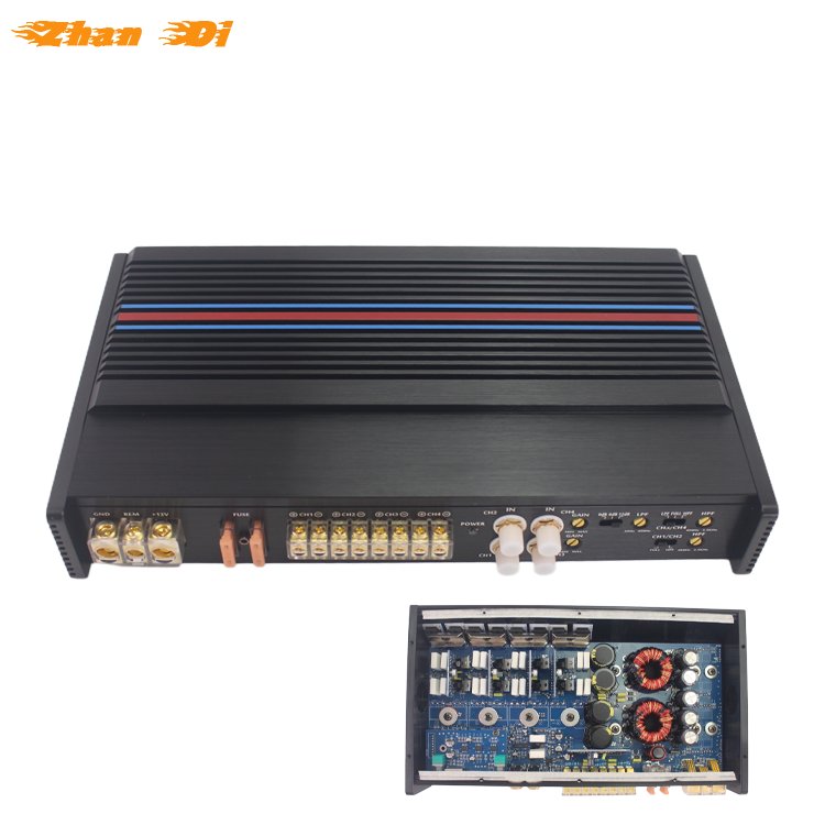 Factory Wholesale Professional 4-Channel Car Amplifier 4 Ohm Rms 180w Power Car Audio Class Ab Car Subwoofer Amplifiers