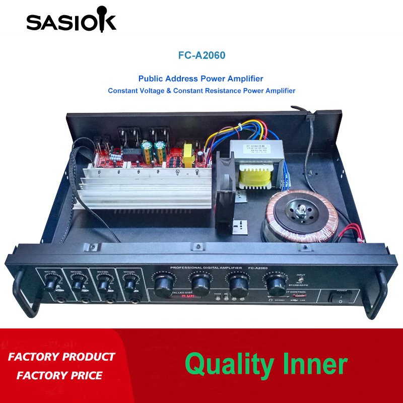 AC/DC Power FC-A2060 Mic Echo Home/car Karaoke Amplifier & Public Address Power Amplifier Support BT/USB/SD/MMC/AUX/MP3/DVD/LED.