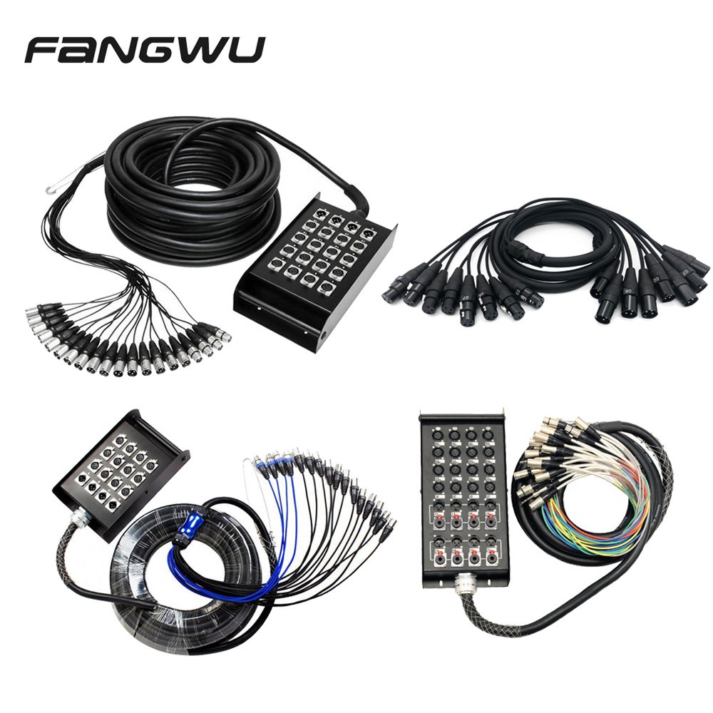 Factory Oem8 10 12 16 24 32 Channels 30 50 100 Meter Xlr Audio Signal Stage Snake Cable Management