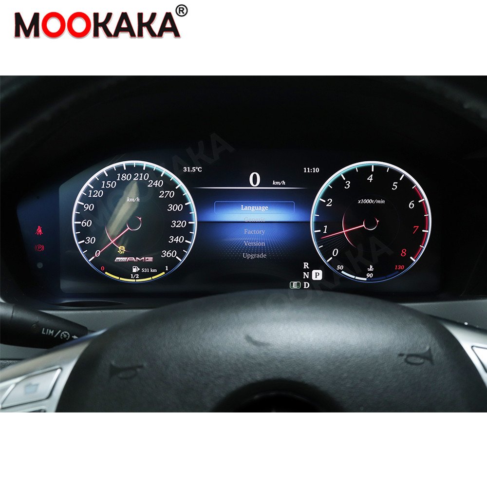 Digital Cluster Virtual LCD Dashboard for Mercedes Benz C W204 2011-2014 Instrument Display Speedometer Screen Multimedia Player