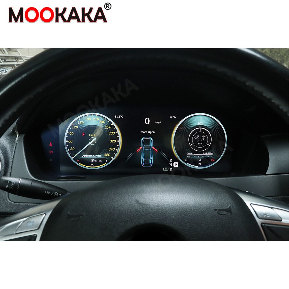 Digital Cluster Virtual LCD Dashboard for Mercedes Benz C W204 2011-2014 Instrument Display Speedometer Screen Multimedia Player