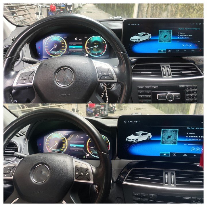 Digital Cluster Virtual LCD Dashboard for Mercedes Benz C W204 2011-2014 Instrument Display Speedometer Screen Multimedia Player