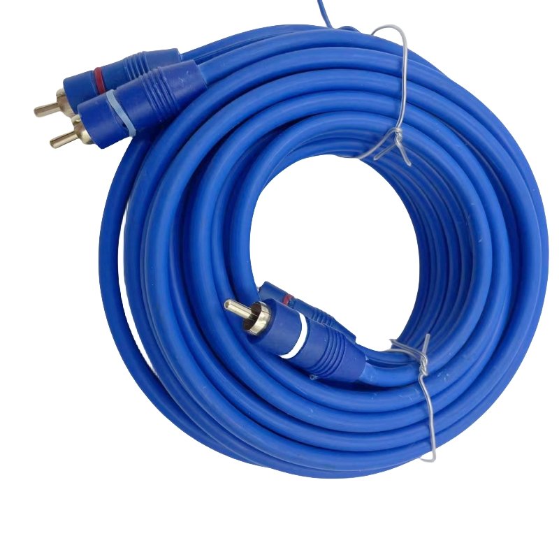 High Quality Pure Copper Male to Male Rca Car Audio Rca Cable Amplifier Speaker Subwoofer Rca Cable
