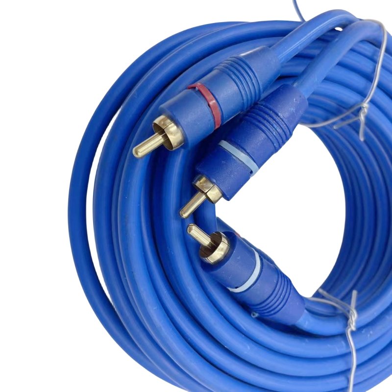 High Quality Pure Copper Male to Male Rca Car Audio Rca Cable Amplifier Speaker Subwoofer Rca Cable