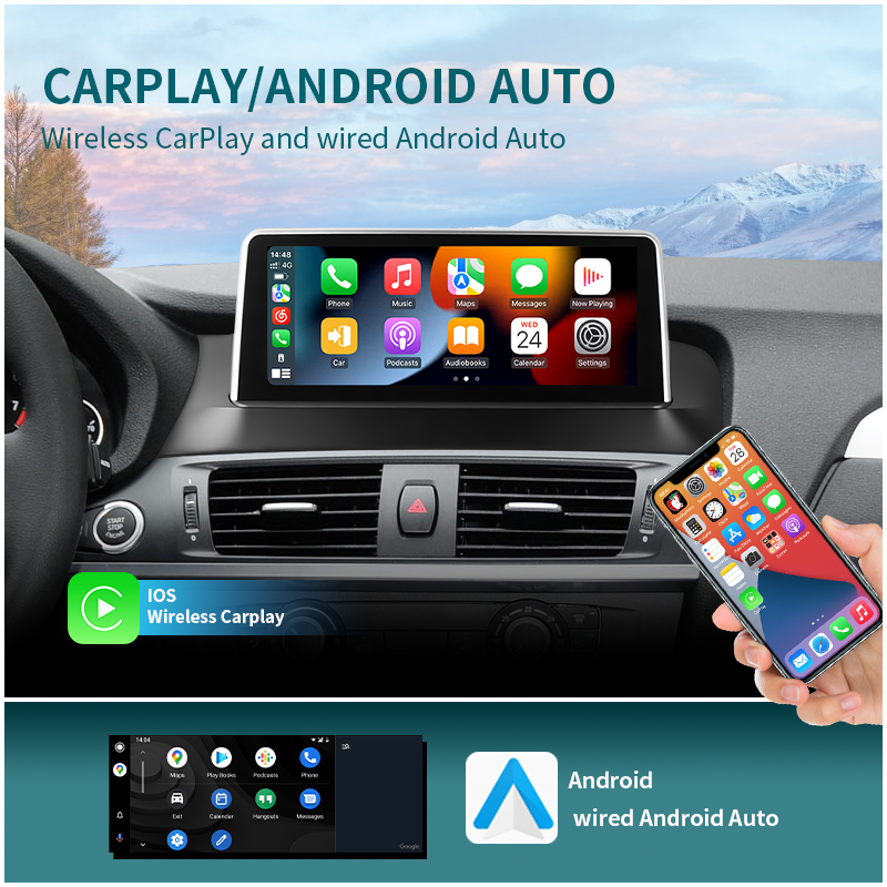 KLYDE 10.25/12.3'' Android 13 Car Radio for BMW X3 X4 E83 F25 F26 2006-2017 CIC NBT EVO Wireless Carplay Auto Stereo Screen