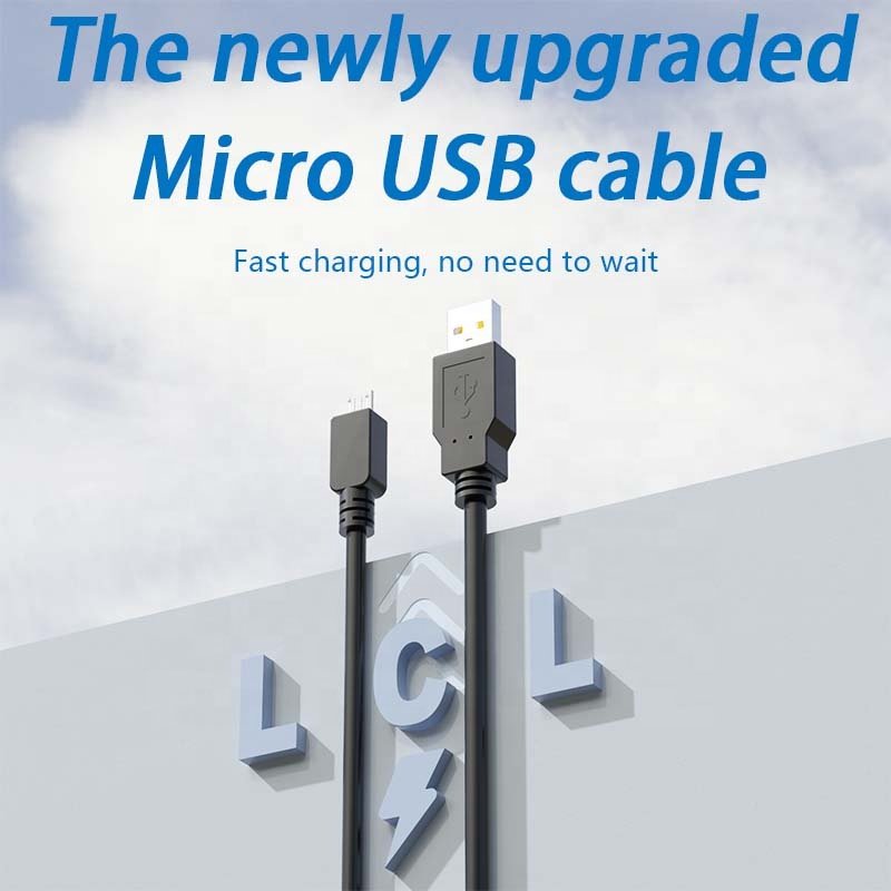 Custom USB 2.0 Micro B charge cable for Mobile phone Android charging USB Type A male to Micro charger data cord