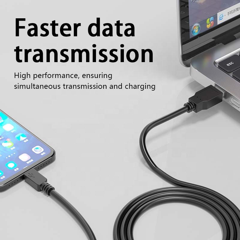 Custom USB 2.0 Micro B charge cable for Mobile phone Android charging USB Type A male to Micro charger data cord