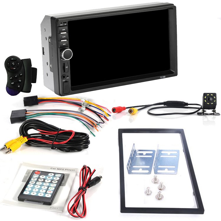 7018B 7inch Radio Car Stereo HD Car Radio BT FM Mirror Link Audio MP5 Player 2din Autoradio Support Rear View Camera Stereo