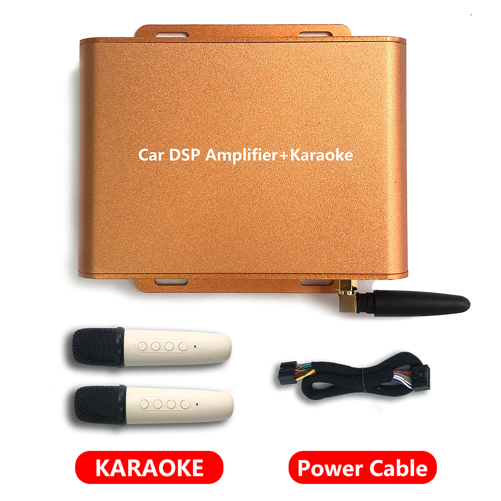 Bosstar Korean Amplifier Car Audio Karaoke Ktv With Car Wireless Microphone DSP Power Amplifier for Android Stereo