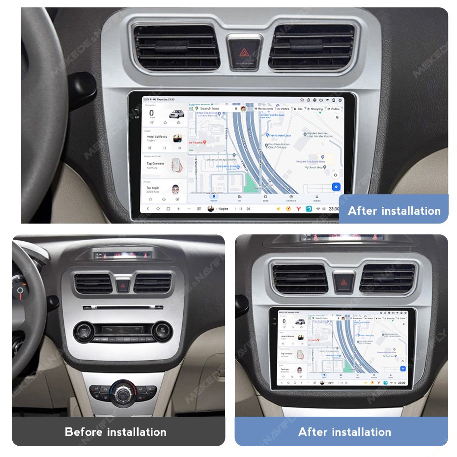 Mekede DUDUAUTO Android Car Stereo with Automatic Rotating Screen for Lifan 530 Support 4G Lte External Card Slot 5G Wifi
