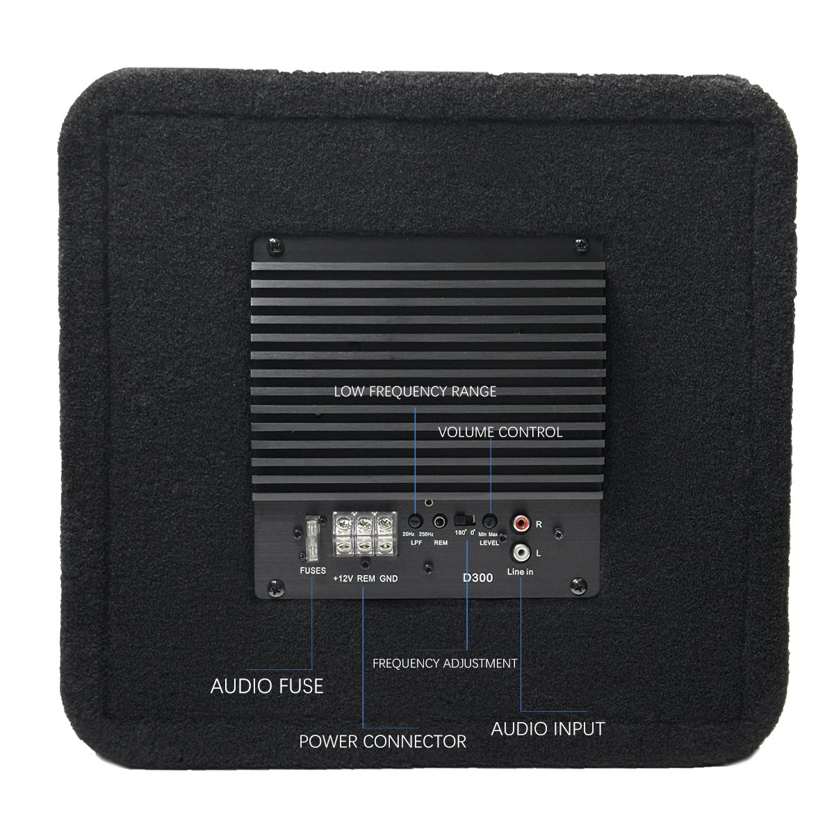 Zeming E-10D Strong Bass Subwoofer Box 700W 10 Inch Car Active Subwoofer Built in Amplifier Subwoofer Enclosure