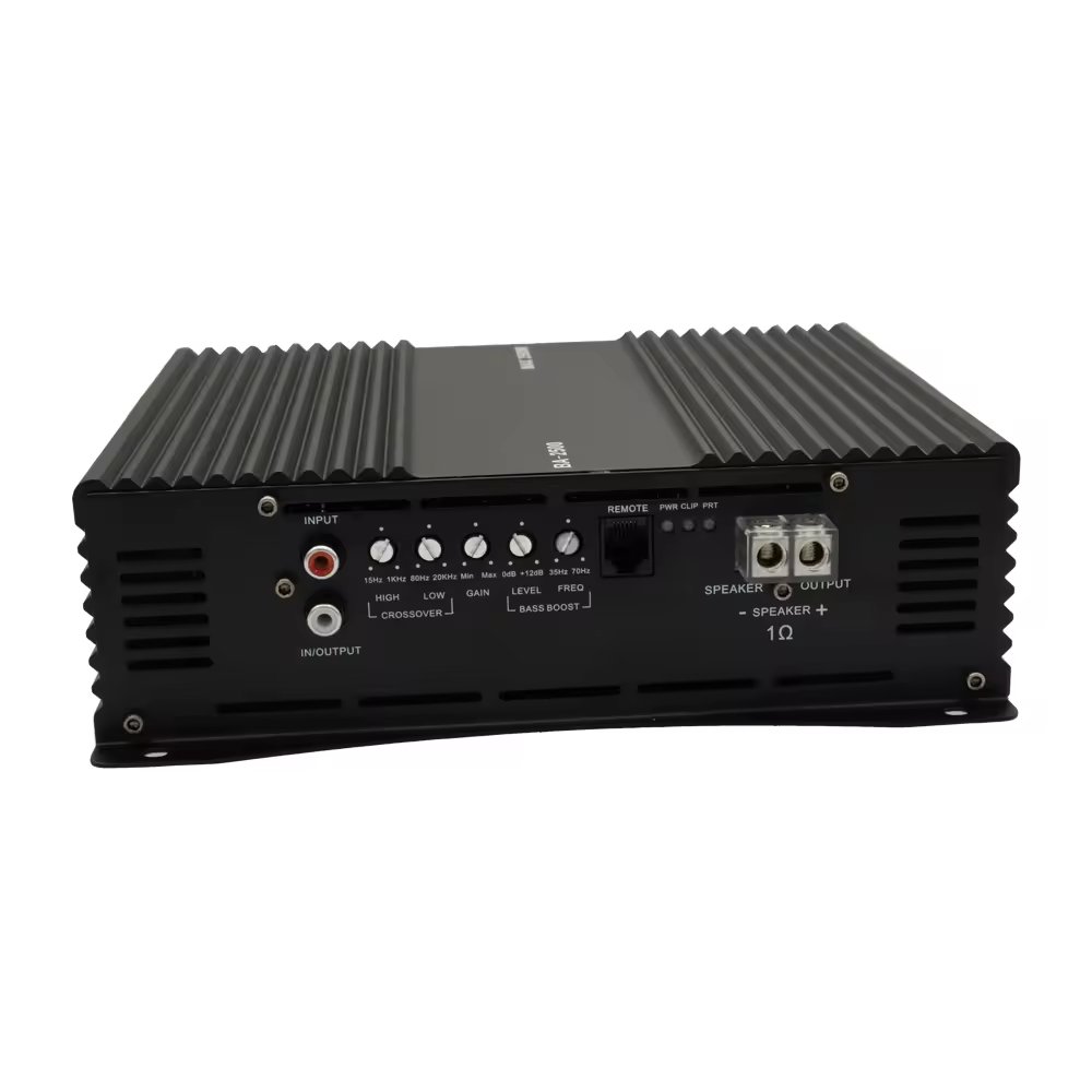 USA Market Hot Selling 2000 Watts Small Size High Power Brazilian Car Amplifier Full Range Class D 1 Channel Car Amplifier