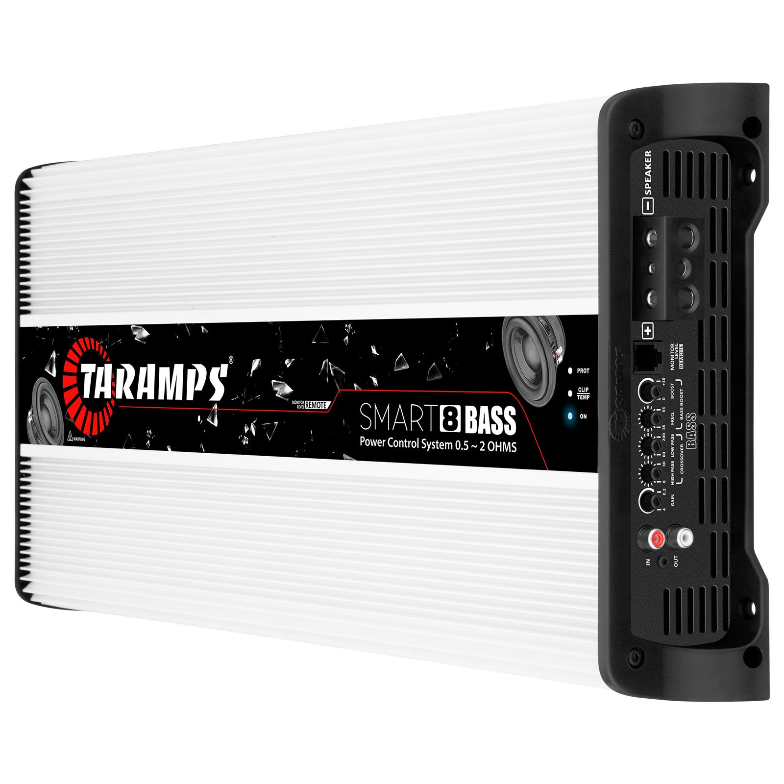 Taramps Smart 8 Bass Amplifier 0.5 to 2 Ohms 8000 Watts Multi Impedance High Performance Class D Monoblock Great for Subwoofers