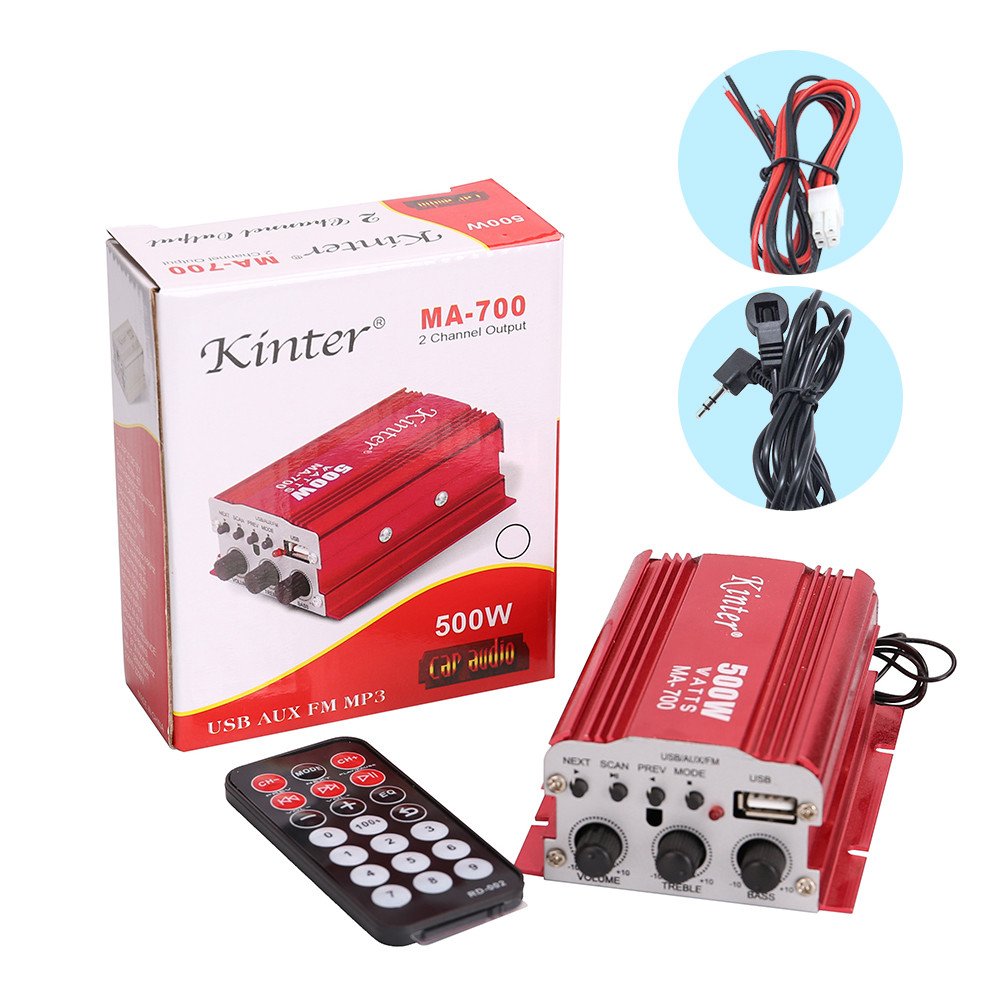 Kinter Ma-700 Hifi Class Ab 12v Digital Audio Car Amplifier Colourful Car Amplifiers With Usb/fm