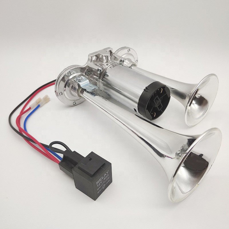 12V 600dB Universal Dual Tone Car Air Horn Kit Trumpet Super Loud Compressor for Motorcycle Car Boat Truck