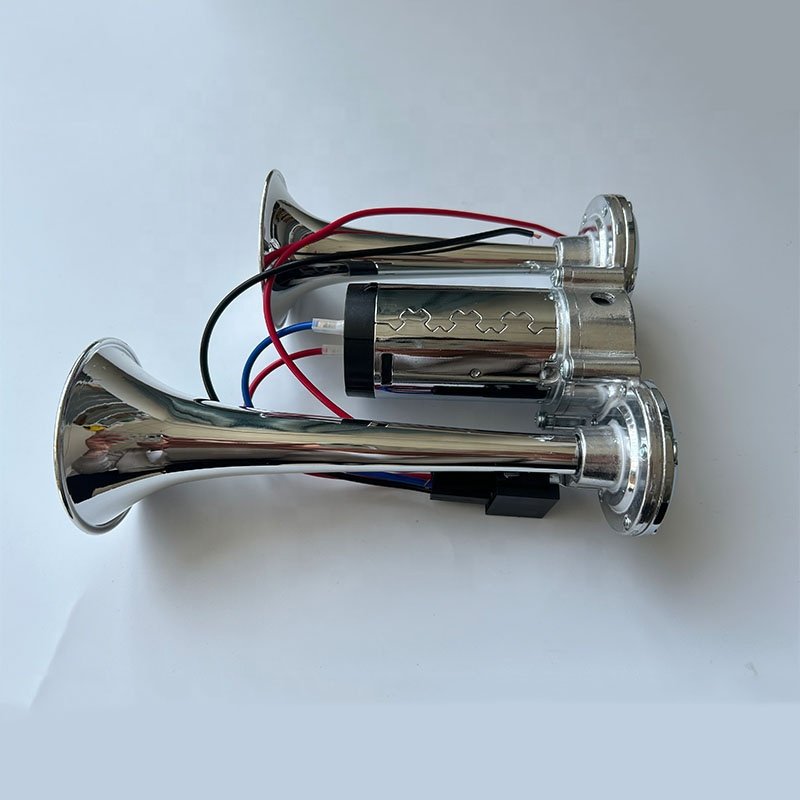 12V 600dB Universal Dual Tone Car Air Horn Kit Trumpet Super Loud Compressor for Motorcycle Car Boat Truck
