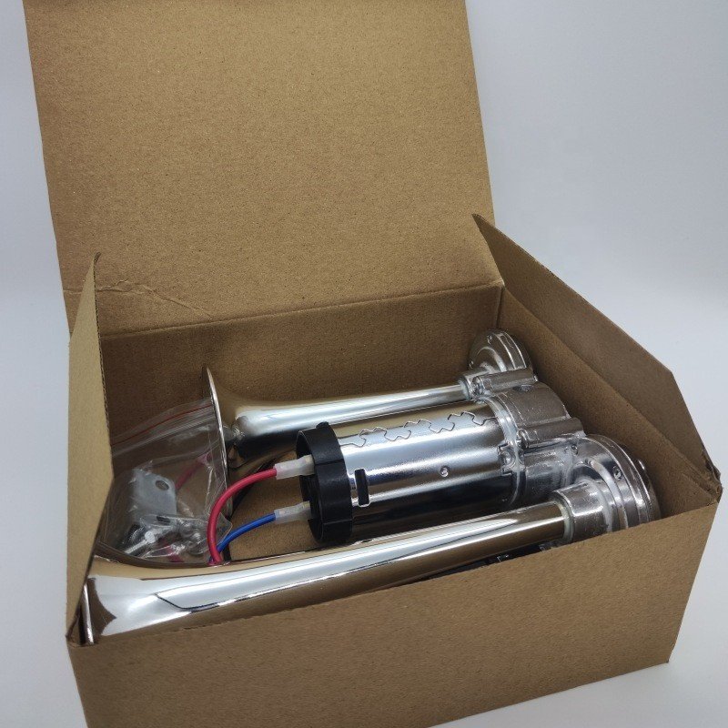 12V 600dB Universal Dual Tone Car Air Horn Kit Trumpet Super Loud Compressor for Motorcycle Car Boat Truck