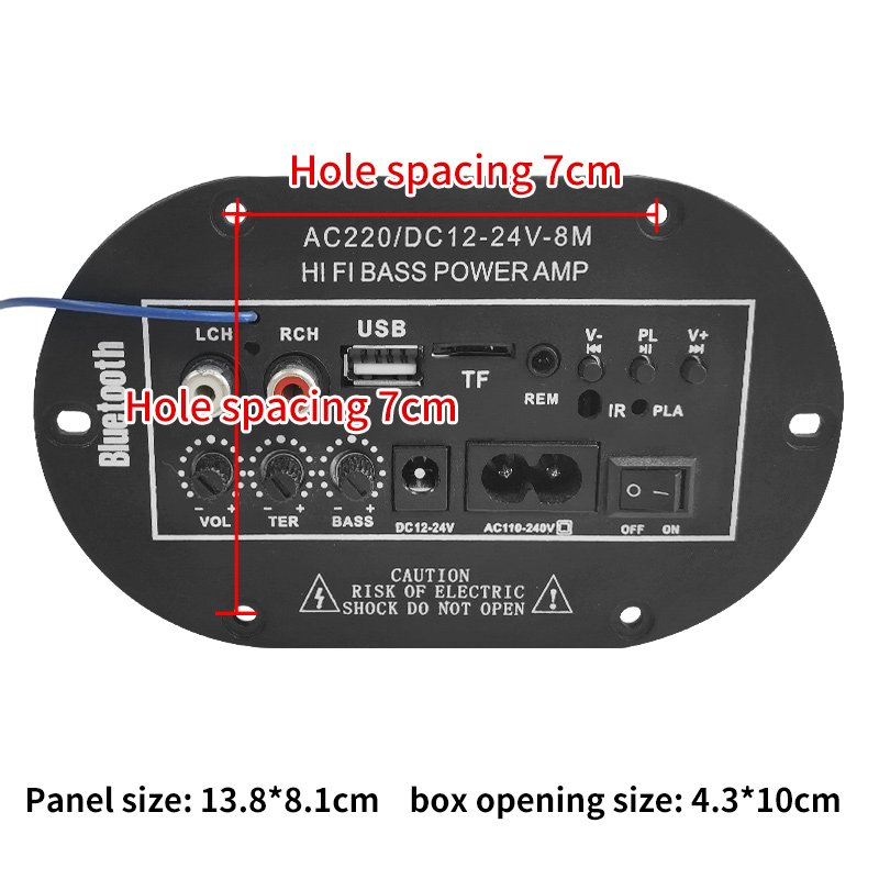 Support Custom Bluetooth Subwoofer Car-borne Power Amplifiers Mono Class d Plate Amplifier Board for Car