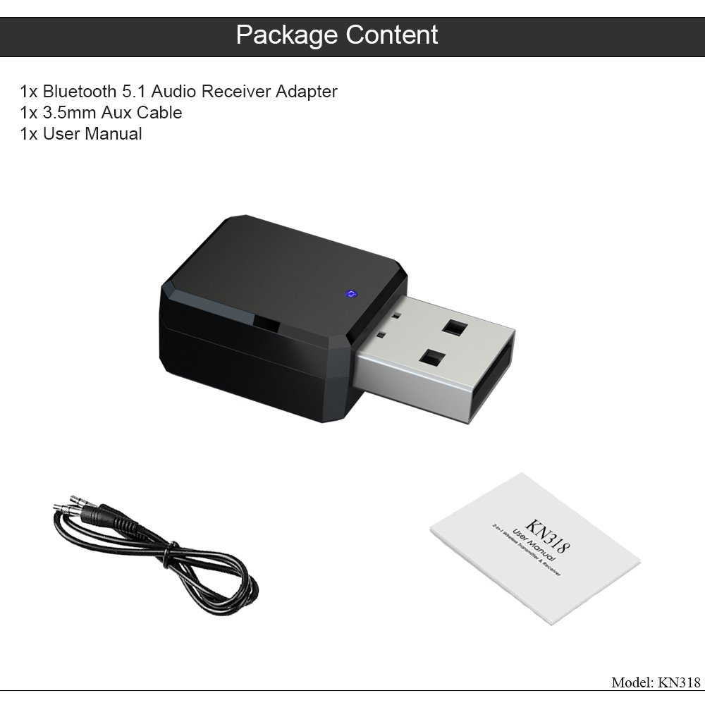 KN318 Audio accessories Bluetooth home theatre receivers for Car/Laptop/Tablet/Headphones/Speaker/MP3 Player/CD player
