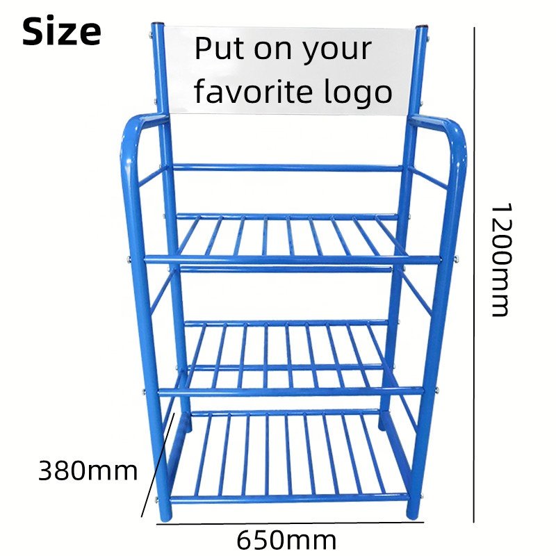 Custom Showroom Store Car Bike Lithium Battery Spare Parts Motor Engine Lubricating Oil Accessories Metal Display Rack Stand