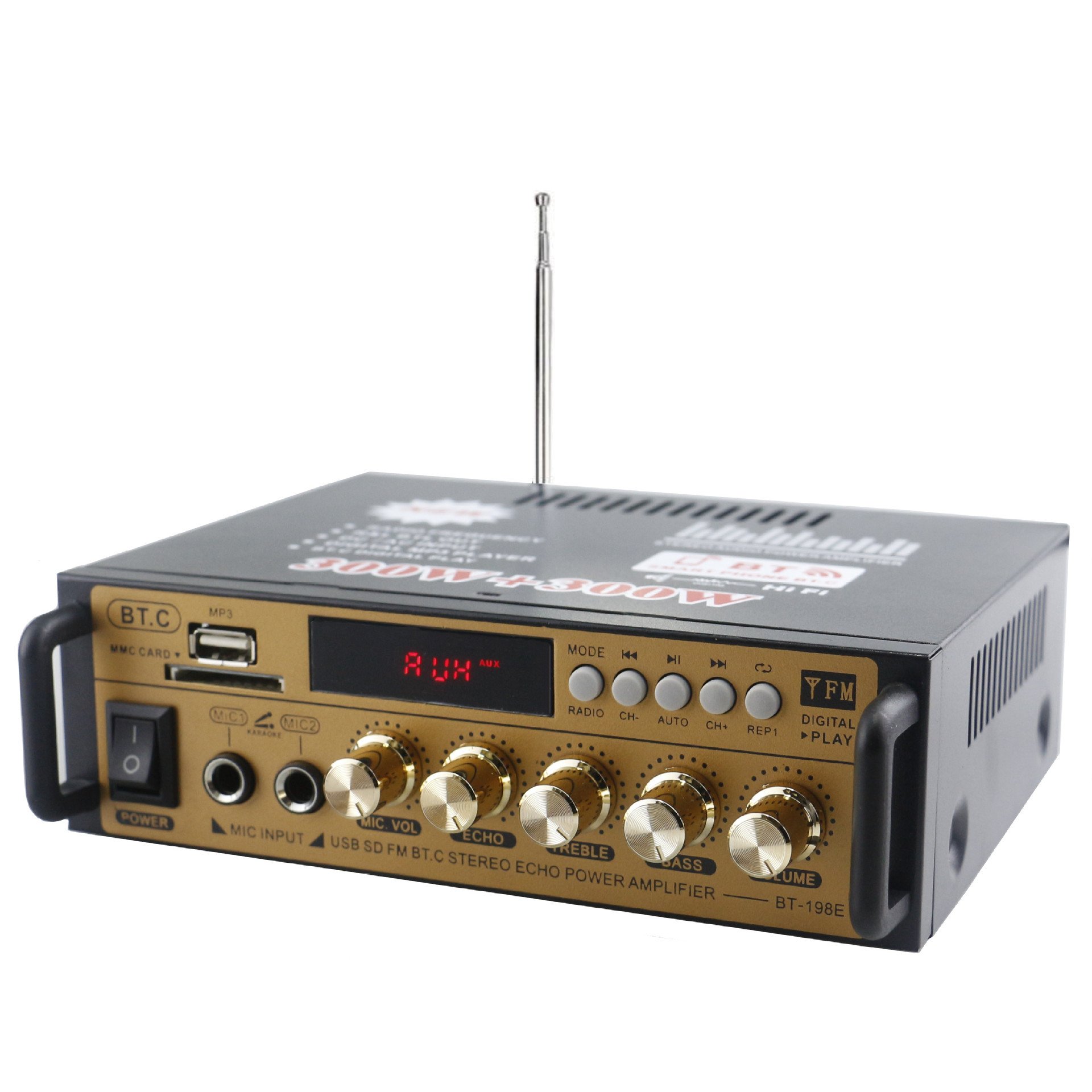 Amplifier Speaker Power Amplification Card U Disk Radio DC 12 Volts 220V BT Original Brand Power Amplifier