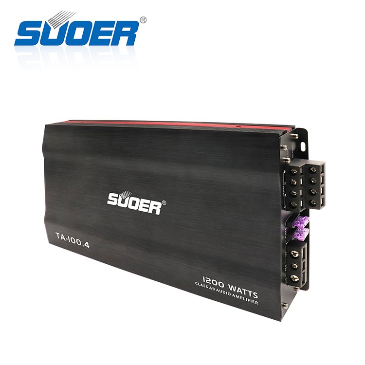 TA-100.4 Car Amplifiers 1200 Watts Max Power 4 Channels Class AB Car Audio Amplifier