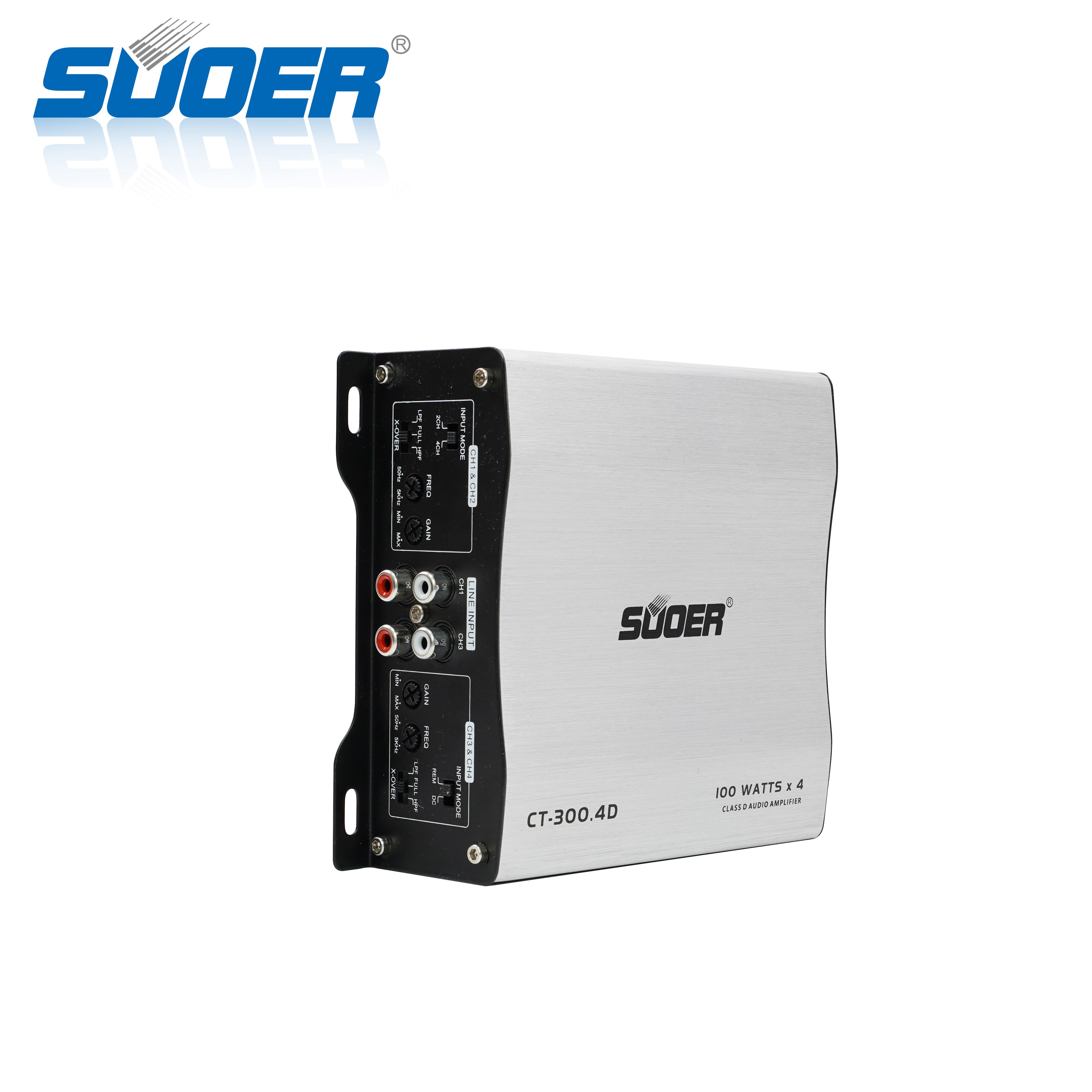 Suoer CT-300.4D-U 4 Channel Car Power Amplifier Full Range Amplifi Car Audio