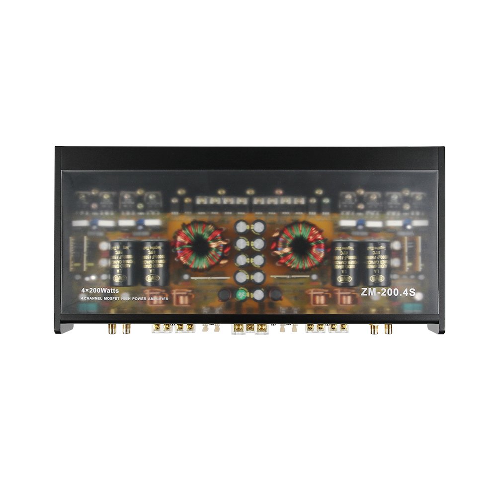 QMF High Quality Class AB 4 Channels 200W Car Amplifier 12V Car Power Amplifier Big Power Car Powerful Amplifier