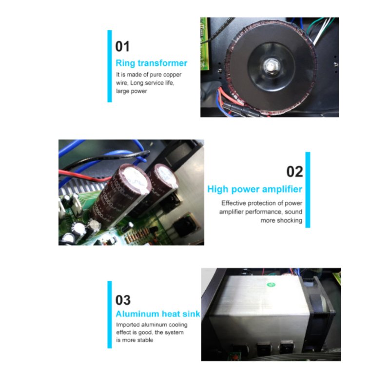 5.1 Channels AV-735A 600W HIFI Around Sound Super Audio System/karaoke Amplifier with BT/USB/SD/AUX/ECHO/BALANCE Functions.