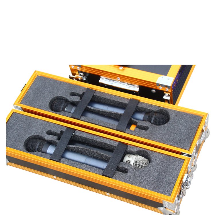 Customize aluminum 2U 3U flight case for wireless microphone