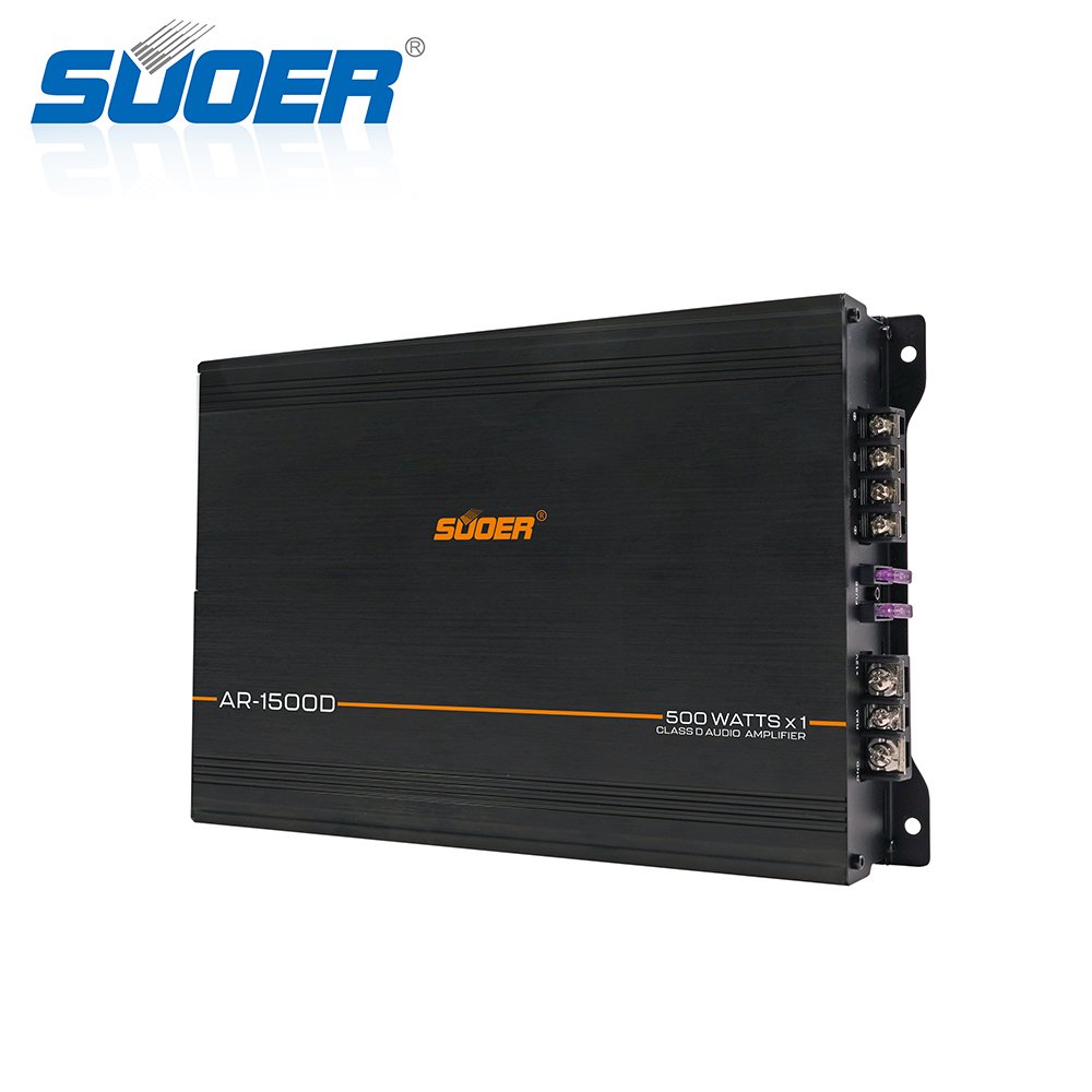 Suoer AR-1500 Professional Manufacturer 1 Channel Class D Full Range Car Amp