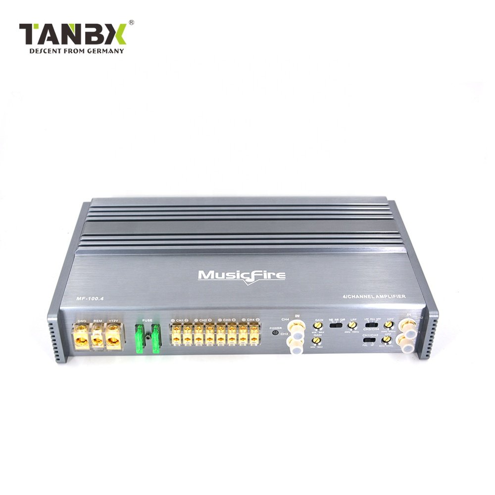 Factory New Design High Quality High Power 4-channel 12V Car Audio Amplifier Class AB(MF-100.4)